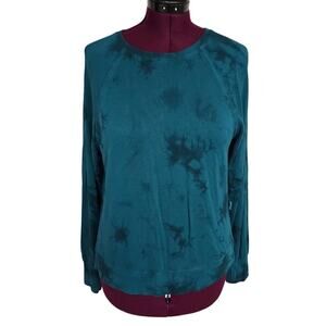 Women's Joy Lab Oversized Teal Tie-Dye Lightweight Sweatshirt | Size Small